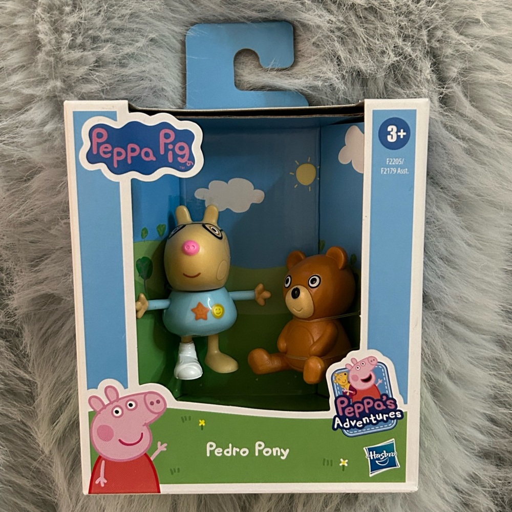 Peppa Pig Pedro Pony & Teddy Bear character set. Great gift! New in box
